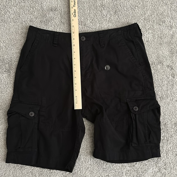 AERO Black Cargo Shorts – Size 33 Men’s Stretch Utility Pockets - Picture 7 of 8